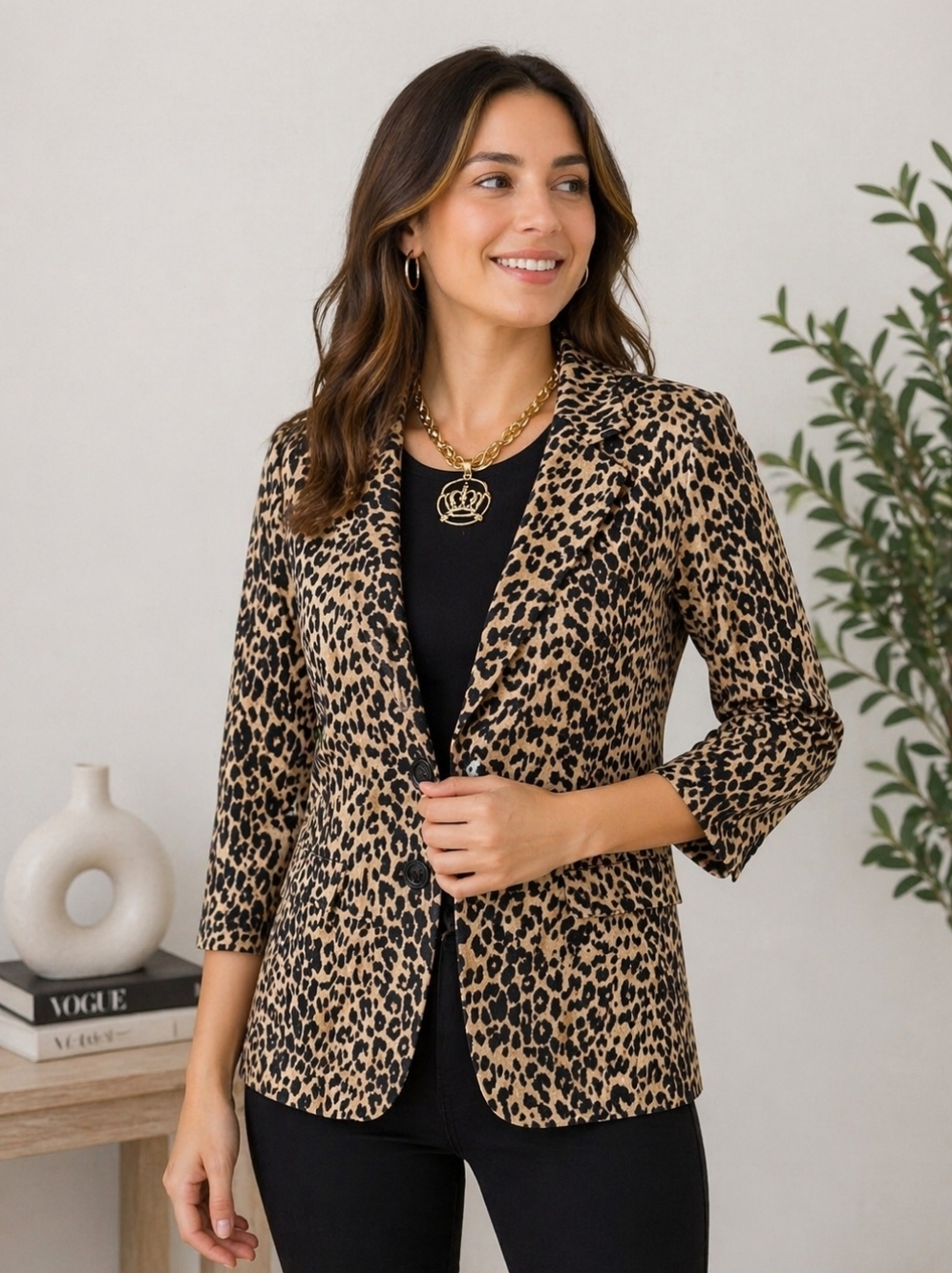 Leopard blazer
